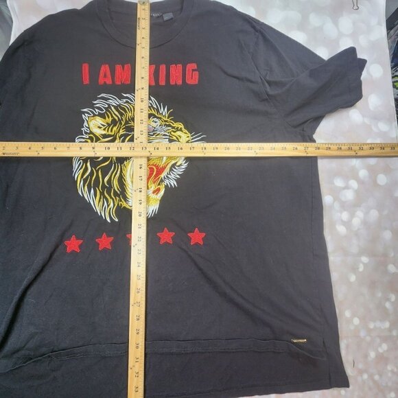 Sean John "I am King" Tiger Black Cotton T-Shirt, Men's 4XL - Picture 6 of 8